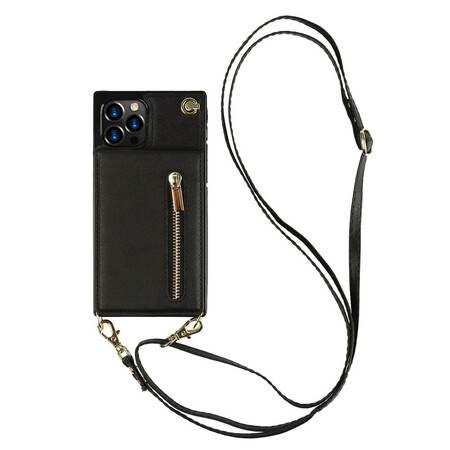 iPhone 12 / 12 Pro Cover Schultergurt Kartenhalter