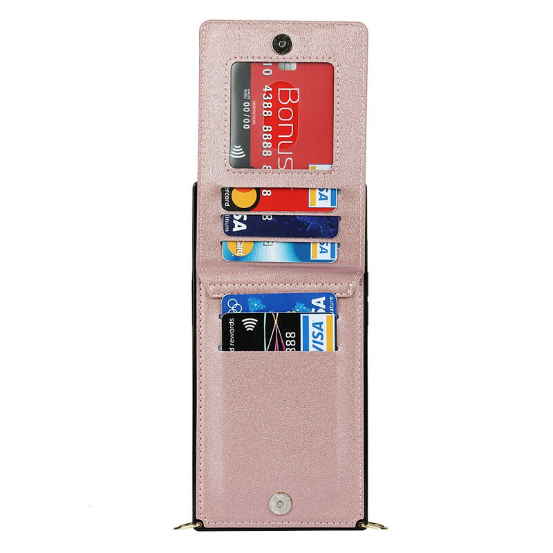 iPhone 12 / 12 Pro Cover Schultergurt Kartenhalter