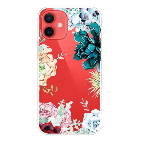 iPhone 13 Mini Aquarell Blumen Cover