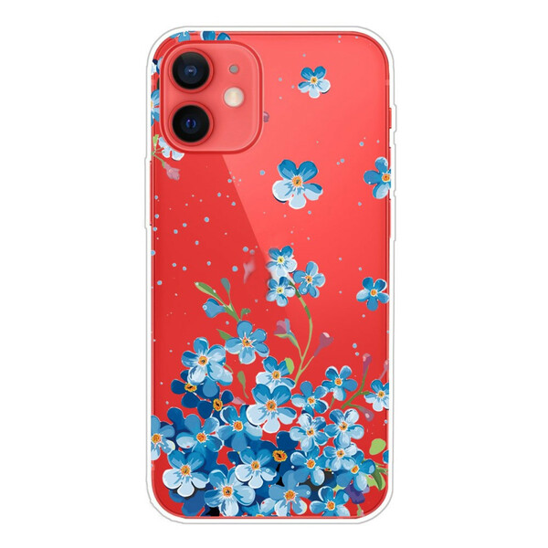 iPhone Cover 13 Mini Blauer Blumenstrauß
