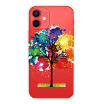 Transparentes iPhone 13 Mini Cover Aquarell-Baum