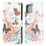 Hülle iPhone 13 Mini Verrückte Schmetterlinge