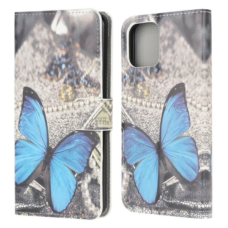 Hülle iPhone 13 Mini Schmetterling Blau