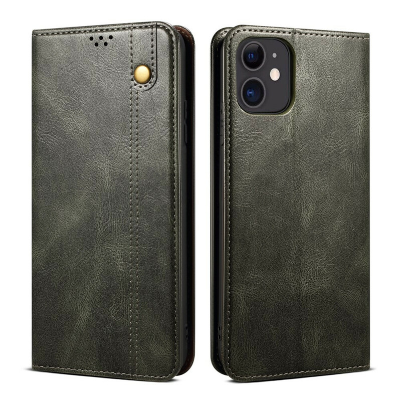 Flip Cover iPhone 13 Mini Kunstleder Gewachst Flip Cover iPhone 13 Mini Kunstleder Gewachst
