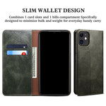 Flip Cover iPhone 13 Mini Kunstleder Gewachst Flip Cover iPhone 13 Mini Kunstleder Gewachst