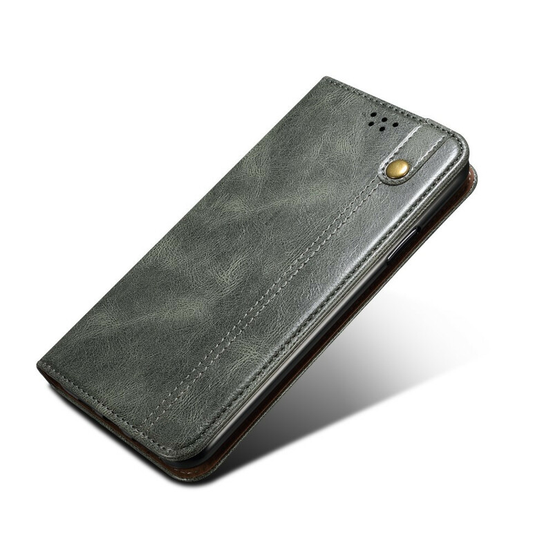 Flip Cover iPhone 13 Mini Kunstleder Gewachst Flip Cover iPhone 13 Mini Kunstleder Gewachst