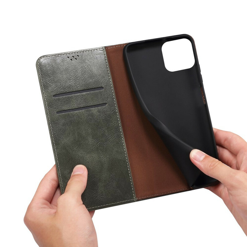 Flip Cover iPhone 13 Mini Kunstleder Gewachst Flip Cover iPhone 13 Mini Kunstleder Gewachst