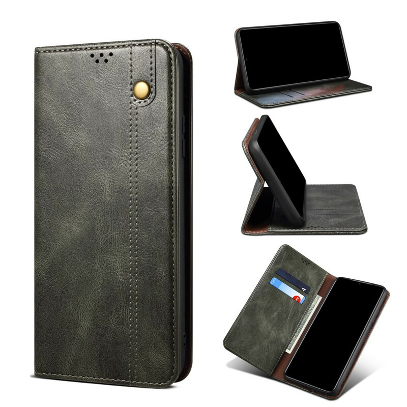 Flip Cover iPhone 13 Mini Kunstleder Gewachst Flip Cover iPhone 13 Mini Kunstleder Gewachst