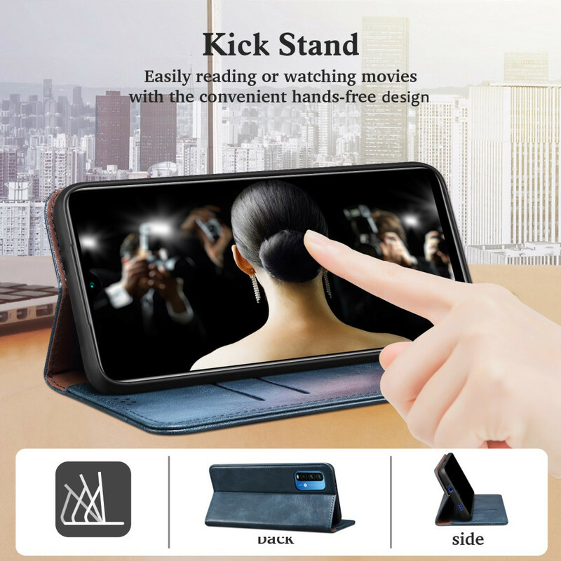 Flip Cover iPhone 13 Mini Kunstleder Gewachst