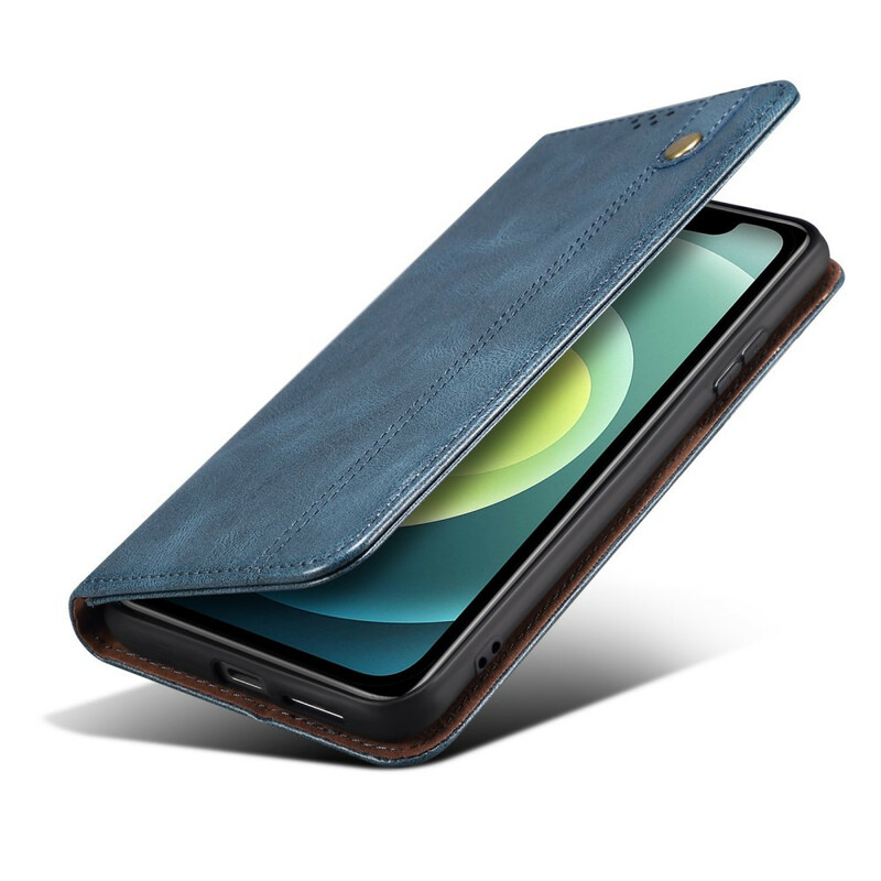 Flip Cover iPhone 13 Mini Kunstleder Gewachst