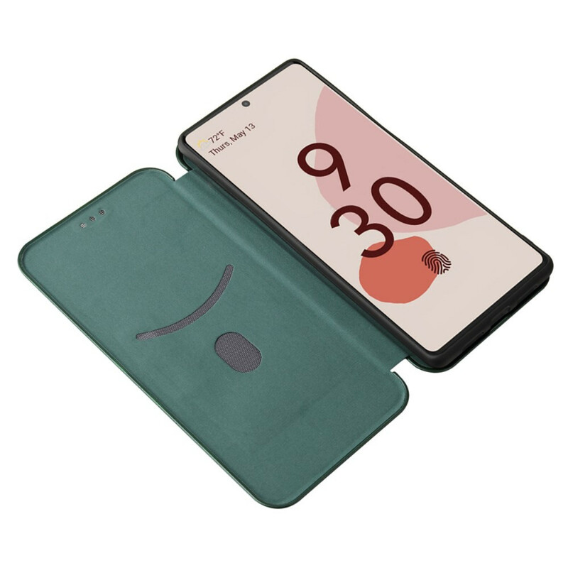 Flip Cover Google Pixel 6 Silikon Carbon Farbig