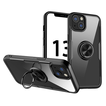 iPhone 13 Mini Cover Kohlefaser Metallring