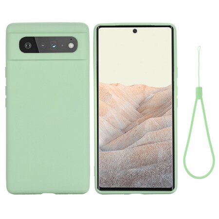 Google Pixel 6 Liquid Silicone Cover Mit Lanyard