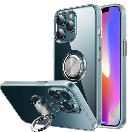 Transparentes iPhone 13 Mini Cover mit Ringhalter