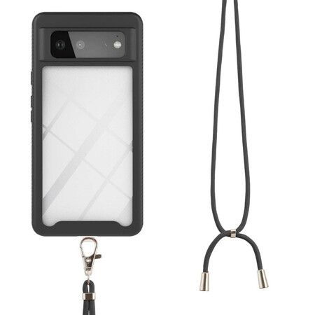 Google Pixel 6 Hybrid Cover mit Kordel und farbiger Umrandung