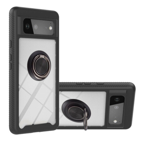 Google Pixel 6 Hybrid Cover Abgeschrägte Kanten mit Ring