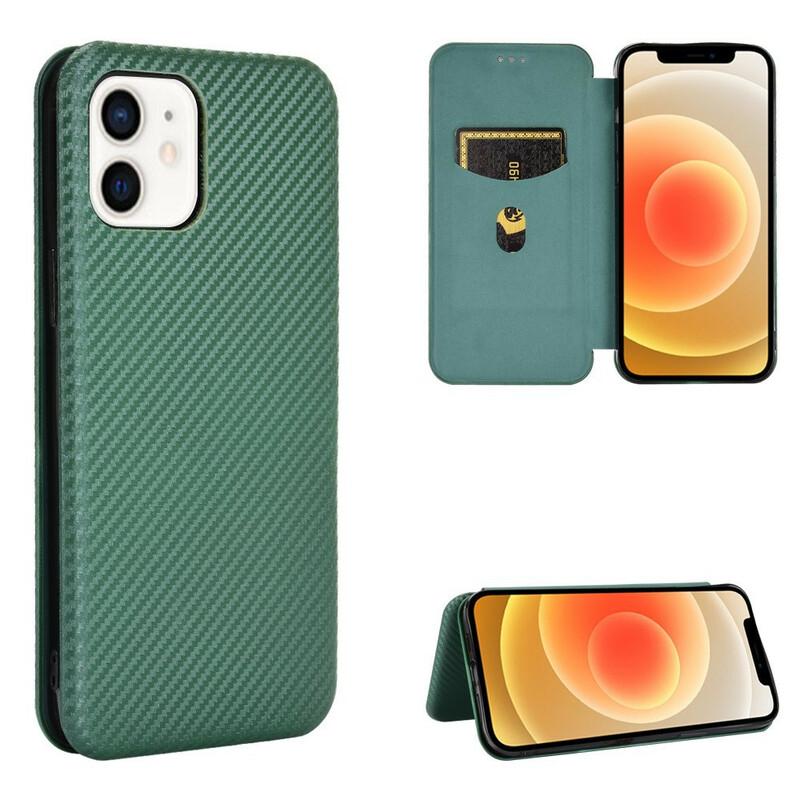 Flip Cover iPhone 13 Mini Kohlefaser