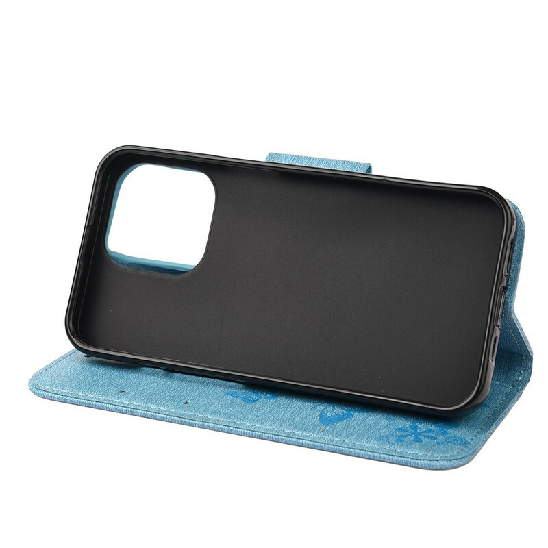 iPhone 13 Mini Hülle Splendid Schmetterlinge mit Riemen