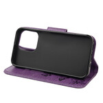 iPhone 13 Mini Hülle Splendid Schmetterlinge mit Riemen