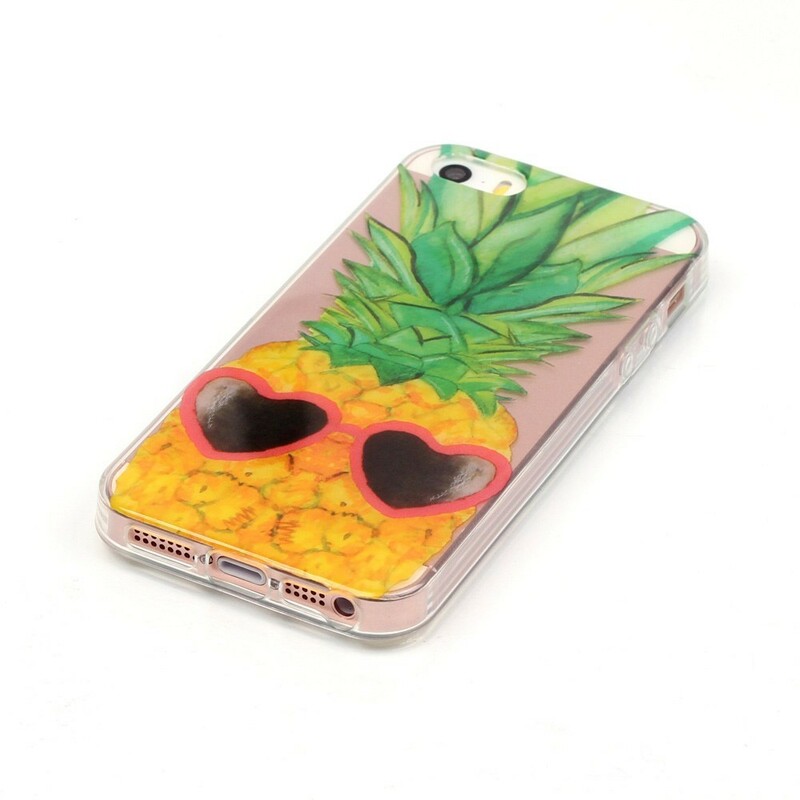 Transparentes iPhone SE/5/5S Cover Incognito Ananas