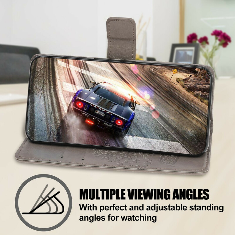 iPhone 13 Mini-Hülle Baum und Eulen mit Riemen