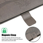 iPhone 13 Mini-Hülle Baum und Eulen mit Riemen