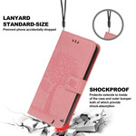 iPhone 13 Mini-Hülle Baum und Eulen mit Riemen