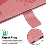 iPhone 13 Mini-Hülle Baum und Eulen mit Riemen