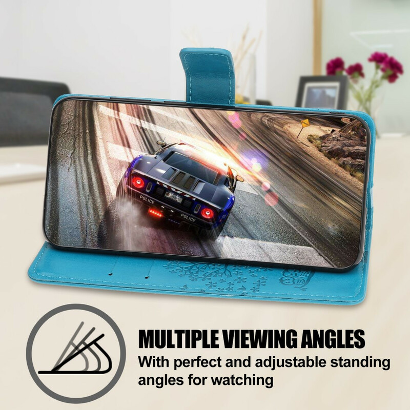 iPhone 13 Mini-Hülle Baum und Eulen mit Riemen