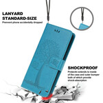 iPhone 13 Mini-Hülle Baum und Eulen mit Riemen