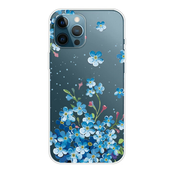 iPhone 13 Pro Max Cover Blauer Blumenstrauß