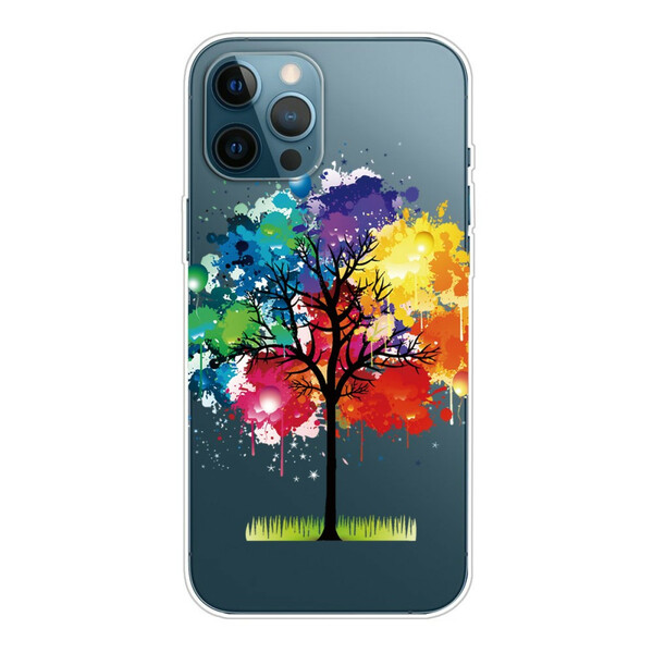 Transparentes iPhone 13 Pro Max Cover Aquarell-Baum