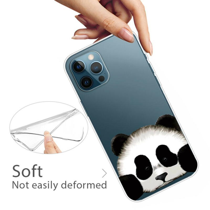 Transparentes iPhone 13 Pro Max Cover Panda