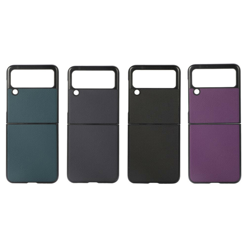 Samsung Galaxy Z Flip 3 Echtleder Litchi Cover