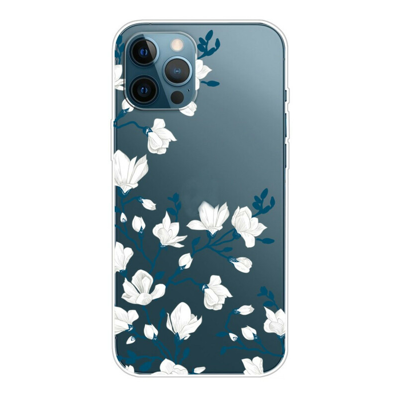 iPhone 13 Pro Cover Weiße Blumen