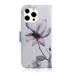 Hülle iPhone 13 Pro Blume Altrosa