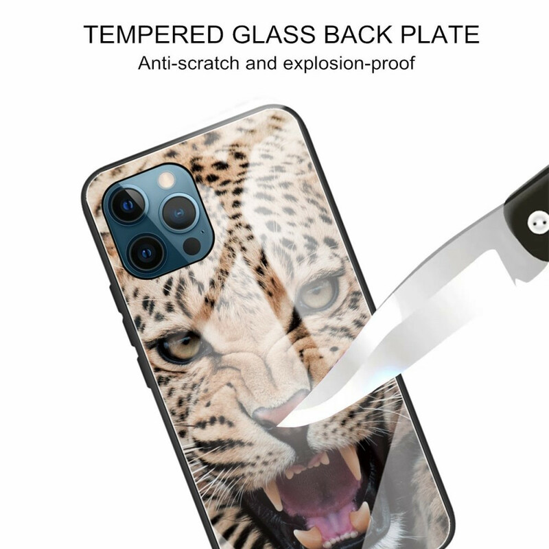 iPhone 13 Pro Panzerglas Cover Leopard