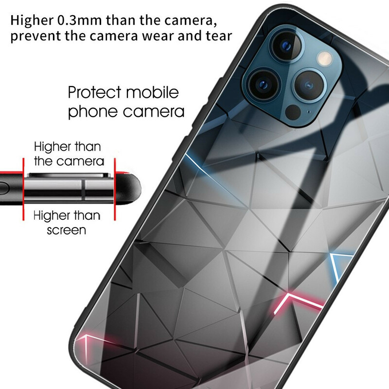 iPhone 13 Pro Panzerglas Cover Geometrie