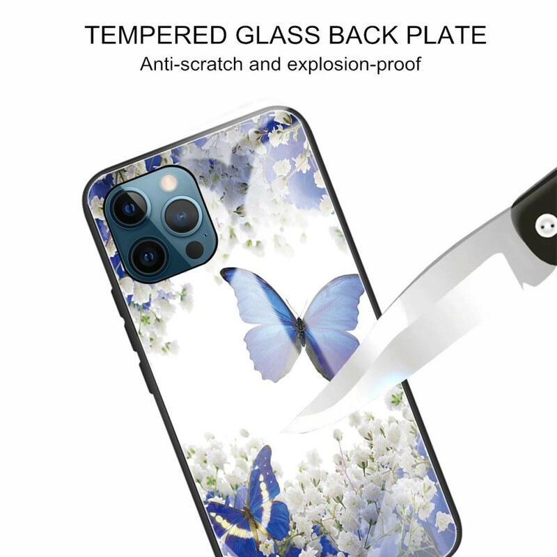 iPhone 13 Pro Panzerglas Cover Schmetterlinge Design