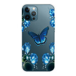 iPhone 13 Pro Max Cover Blaue Schmetterlinge