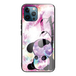 iPhone 13 Pro Schutzhülle aus gehärtetem Glas Panda und Bambus