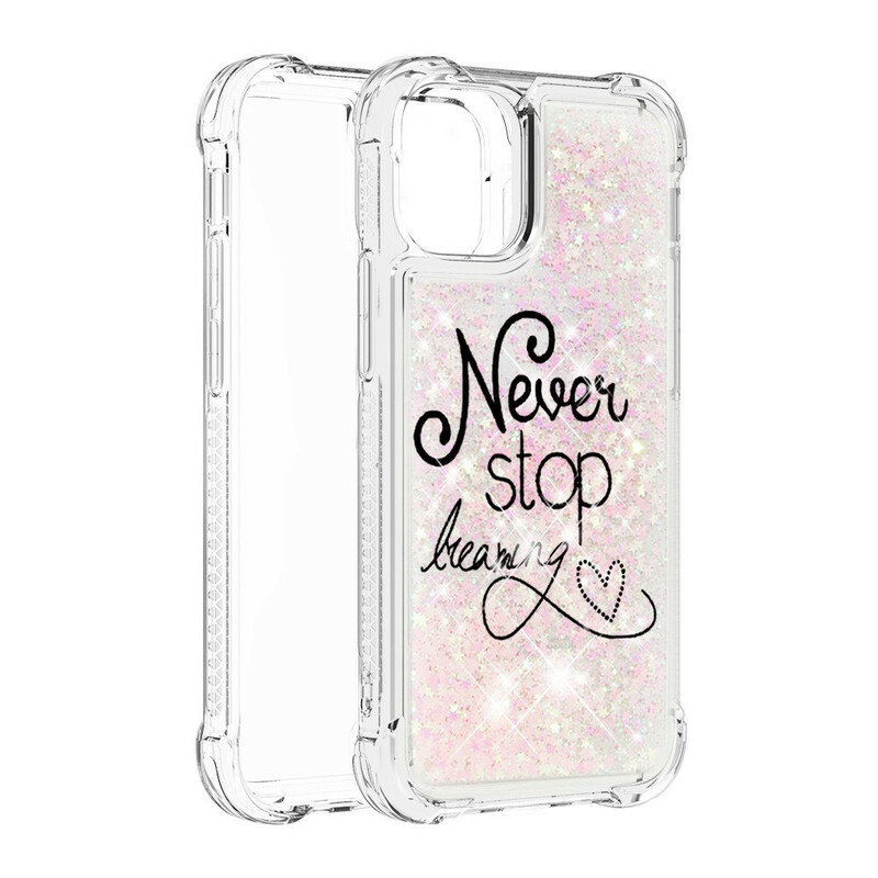 iPhone 13 Pro Max Never Stop Dreaming Glitter Cover