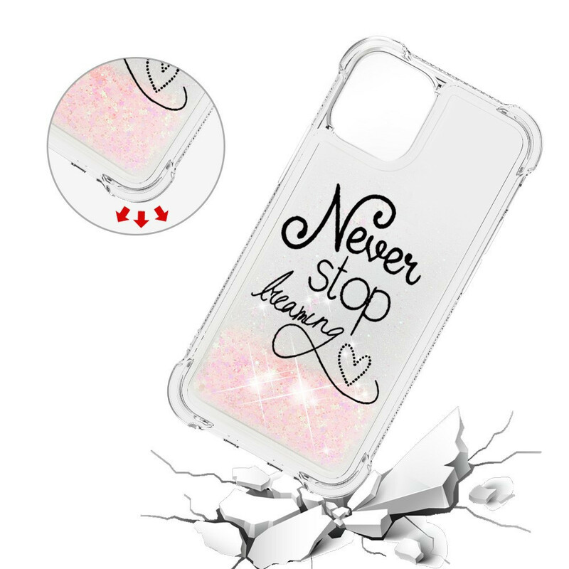 iPhone 13 Pro Max Never Stop Dreaming Glitter Cover