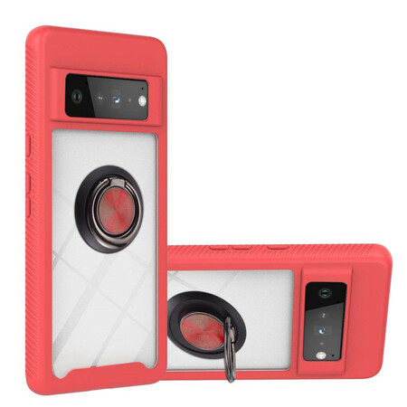 Google Pixel 6 Pro Hybrid Cover Abgeschrägte Kanten mit Ring