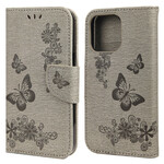 iPhone 13 Pro Hülle Splendid Schmetterlinge mit Riemen