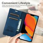 Flip Cover iPhone 13 Pro Style Leder Naht Magnetschließe
