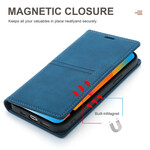 Flip Cover iPhone 13 Pro Style Leder Naht Magnetschließe