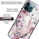 iPhone 13 Pro Max Cover Panzerglas Marmor Geometrie