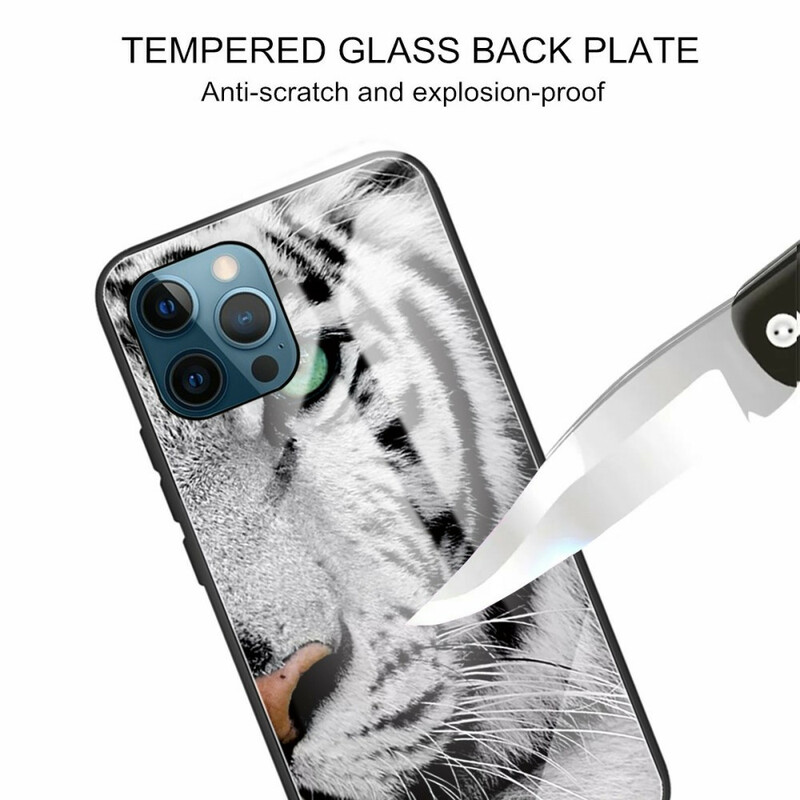 IPhone 13 Pro Max Hülle aus gehärtetem Glas Tiger