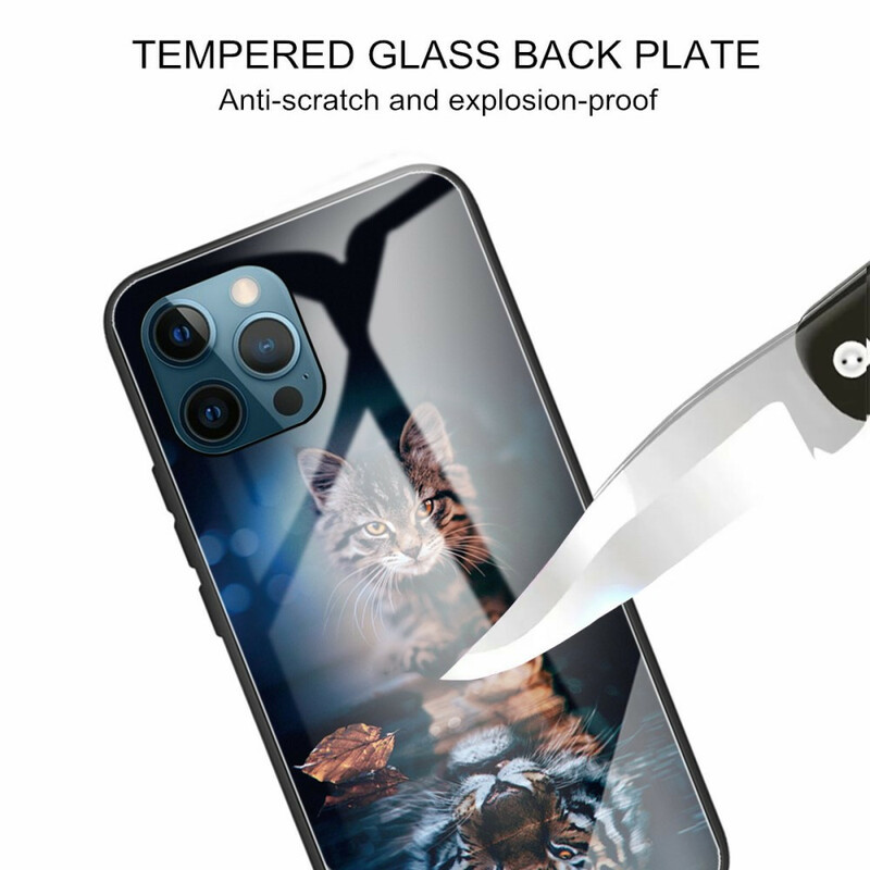 iPhone 13 Pro Max Hülle aus gehärtetem Glas Mein Tiger